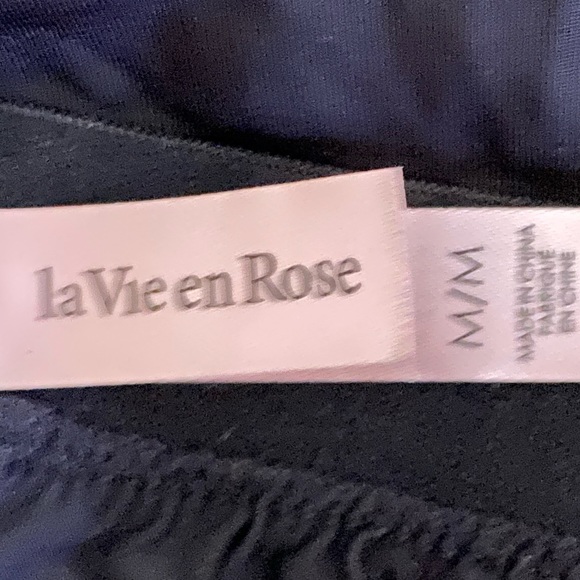 La Vie en Rose Sexy Slinky Black Nightie Size MEDIUM - Picture 10 of 11